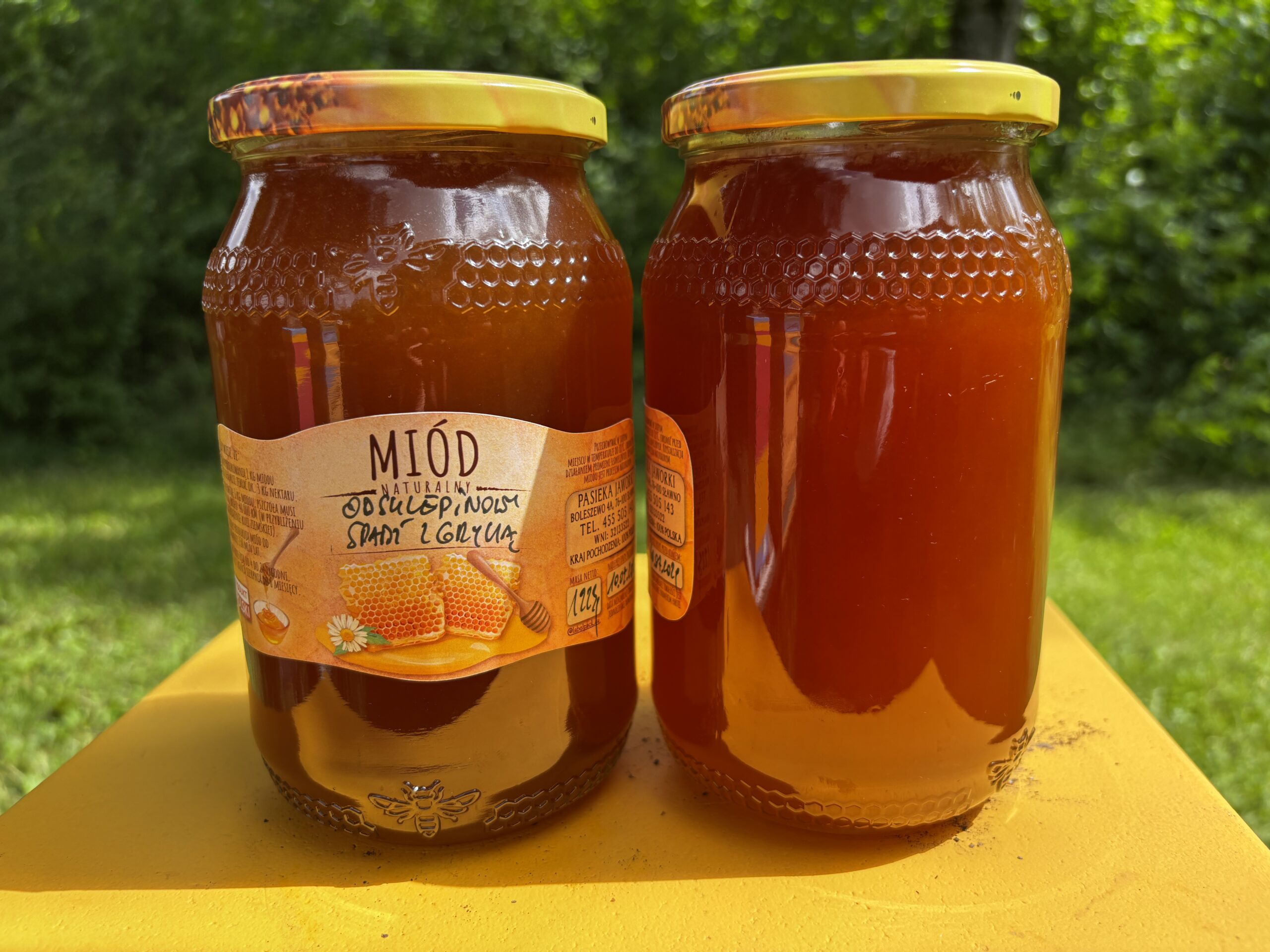 Miód nektarowo-spadziowy z gryką odsączany z odsklepin - obrazek 3