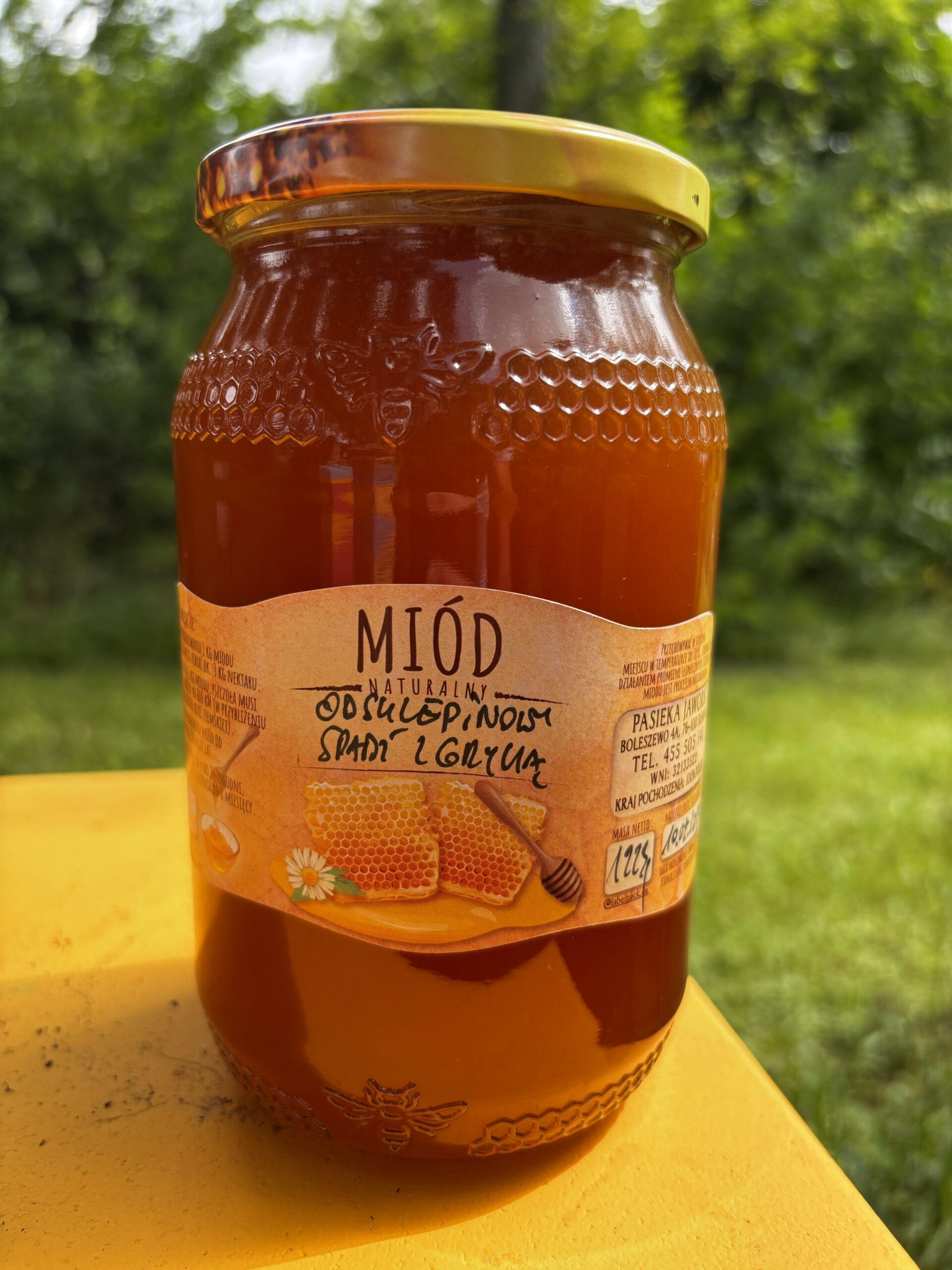 Miód nektarowo-spadziowy z gryką odsączany z odsklepin